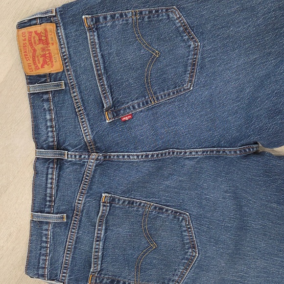 Levis 541 Mens Jeans 38x32 Eco Ease Athletic Taper Blue Flex Denim Stretch Pants - Picture 4 of 6